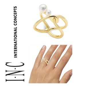 🐘🐘💓 INC Pearl Statement Ring